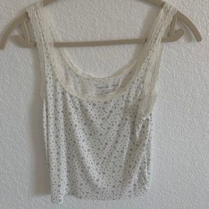 american eagle flower lace tank